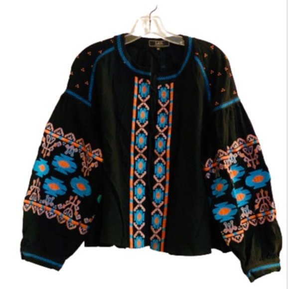 πL&B Black Embroidered Jacket XL-3X - Picture 2 of 3